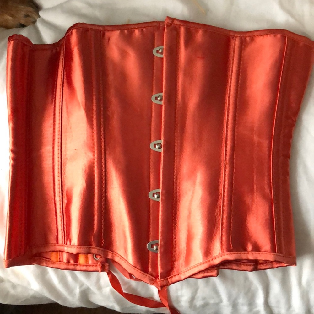 Orange underbust corset